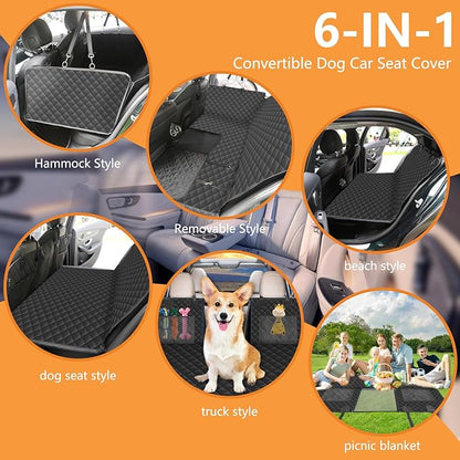 Hard Bottom Dog Car Seat Cover for Back Seat