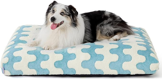 Lesure XLarge Dog Bed-Thick Shredded Chopped Foam Pet Bed Bottom(41'x28', Blue