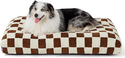 Lesure XLarge Dog Bed-Thick Shredded Chopped Foam Pet Bed Bottom(41'x28', Brown)