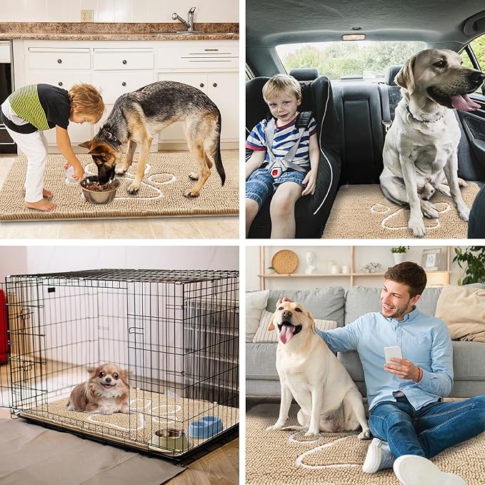 smiry Dog Door Mat for Muddy Paws (59x35 Inches,