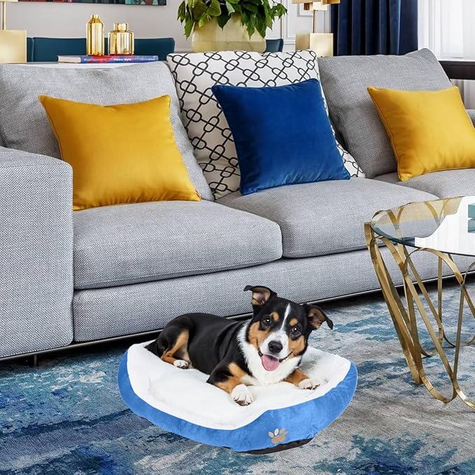 Round Dog Cat Beds Mattress Washable Pads Room