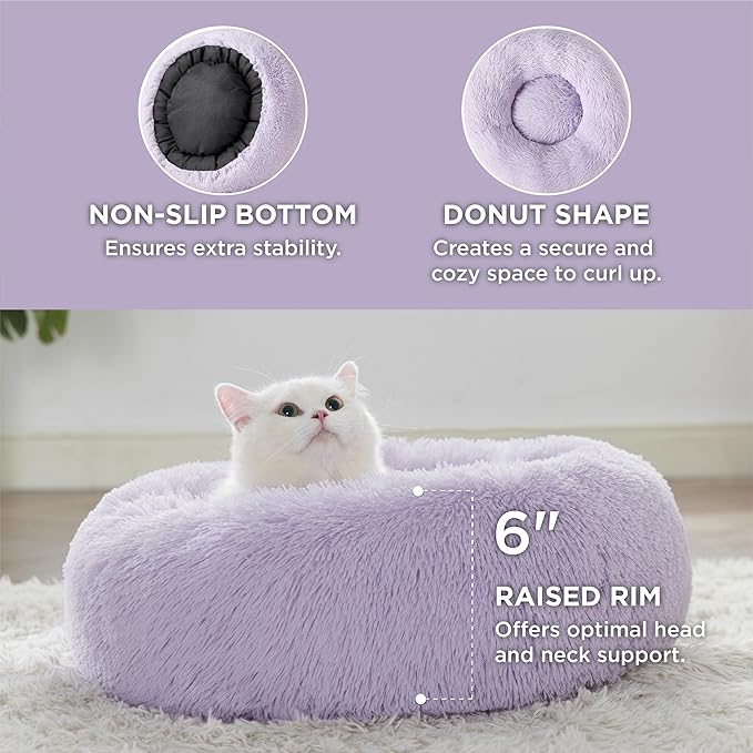 Bedsure Calming Cat Beds for Indoor Cats 20 inches, 15 lbs