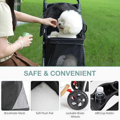 Sweetcrispy Pet Stroller for Dogs and Cats