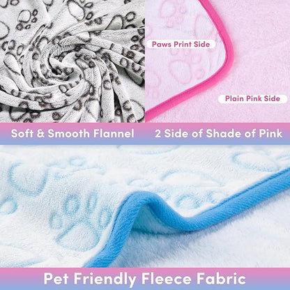 Stuffed 3pcs Premium Soft Dog Blankets for Small Dogs, Cat Blanket Calming Washable for Bed Couch Crate Protection Cover, Dog Puppy Kitten Essentials Christmas Dog Gifts, 32 * 40 inches