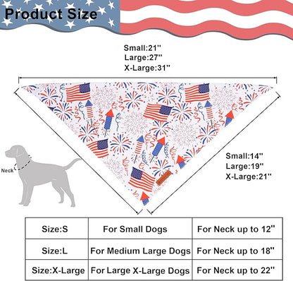 ADOGGYGO American Flag Dog Bandana 4th of 4th of 4th of