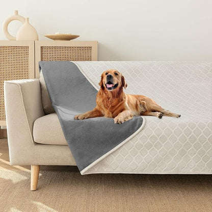 fuguitex Waterproof Dog Blanket Bed Cover Dog Crystal Velvet Moroccan Fuzzy Cozy Plush Pet Blanket Throw Blanket for Couch Sofa(82 * 82 inch