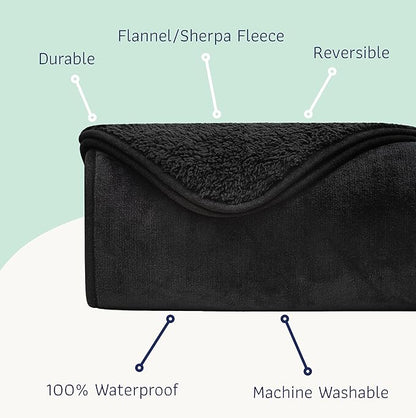 Premium Soft Dog/Cat Waterproof Blanket – Soft Sherpa Fleece Medium-50x30)