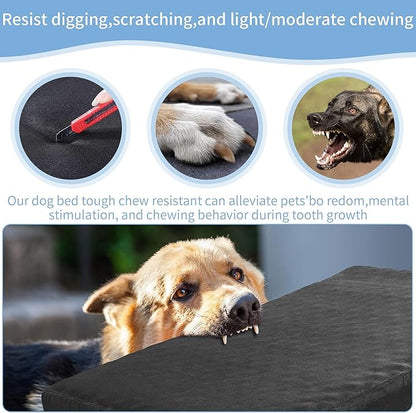 MABOZOO Chew Proof Dog Bed 3.5‘’ Extra (33x27inch)