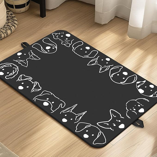 Pet Feeding Mat-Absorbent Dog Food Mat for Water Spill 16"*24"