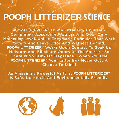 POOPH Kitty Spray - Odor Eliminator, 32oz - Dismantles Odors on a Molecular Basis, Cats, Freshener, Eliminator, Urine, Poop, Pee, Deodorizer, Fresh, Clean, Furniture, Potty, Safe - 2 Pack