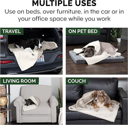 Furhaven Waterproof & Self-Warming Throw Blanket for Dogs & Indoor Cats