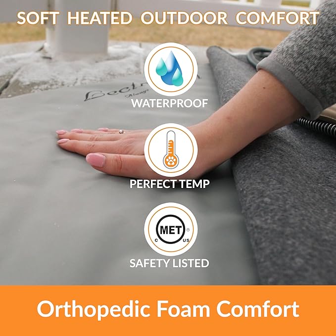 K&H Pet Products Lectro-Soft Outdoor Heated Pet Bed for Outdoor Cat House for Winter Insulated Waterproof 18"x14"