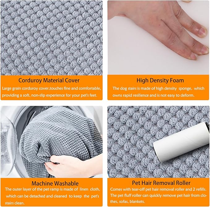 Dog Stairs for Bed 5 Tier 22" High