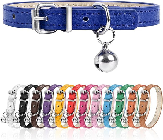 M Dog Collar for Small Dogs Adjustable Dog Collars Cat Collar for Small Medium Large Dogs 1 inch Width (Dark Blue