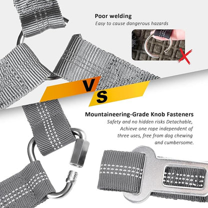 Removable Dog Seat Belts Harness for Car 3 in 1 Pet 2PCS and