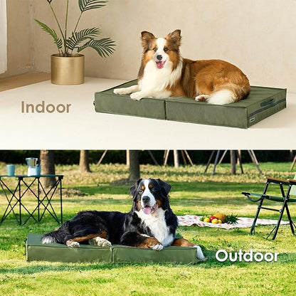 EHEYCIGA Foldable Waterproof Dog Beds for Large Dogs 36 x 27 x 3.5 inches