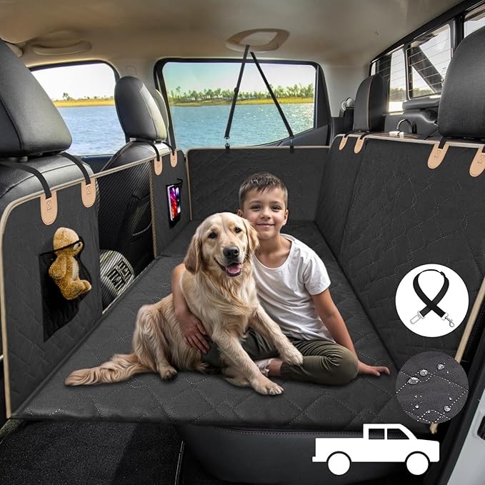 LIBERRWAY XL Dog Seat Extender for Trucks Back Seat F150/RAM1500/Silverado L-SUVs
