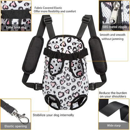 Pet Dog Carrier Backpack Legs Out Adjustable Pet Front Cat Backpack Carrier Travel Bag for Traveling Hiking Camping for Small Medium Dogs Cats Puppies