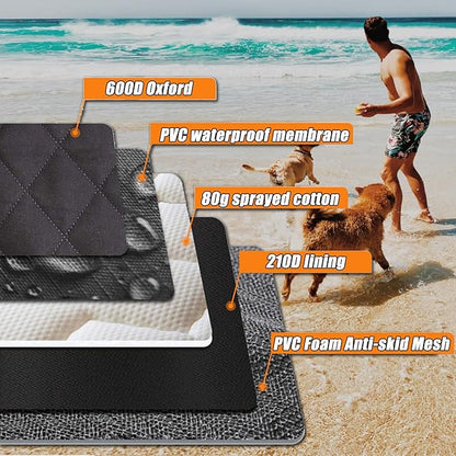 Dog Car Seat Cover 100% Waterproof 59" W 65" L,Grey