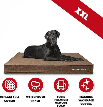 The Dog’s Bed Orthopedic Memory Foam Dog Bed 2XL Brown 54x36, Pain