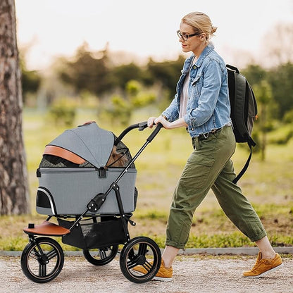 Dog Stroller for Medium Small Dogs 3 in1 3 Wheels