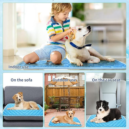 Dog Cooling Mat for Dogs Non-Toxic Self Cooling 27x20in