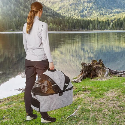 Pet Stroller for Cats and Small Dogs with Removable Carrier Liner 4-Wheel Cat