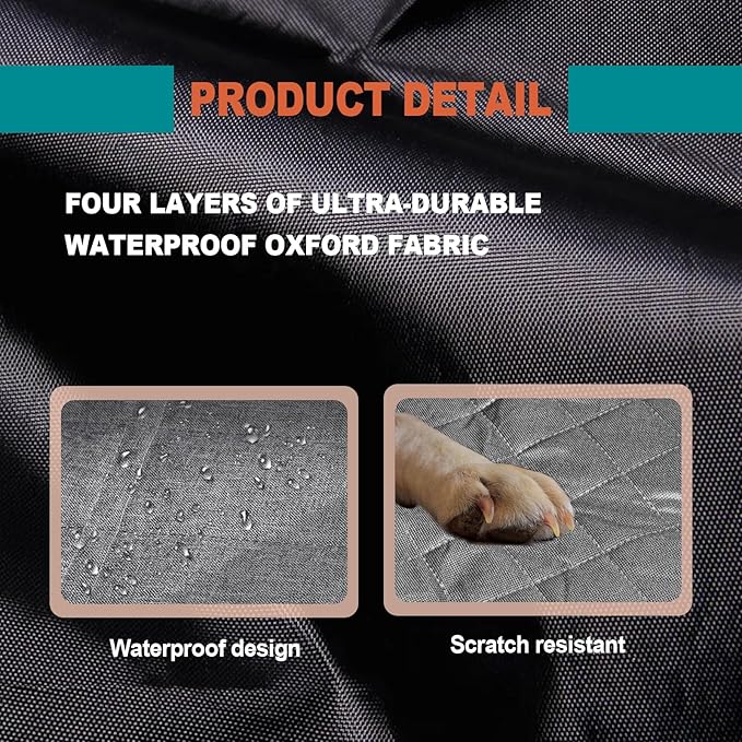 Waterproof Scratchproof Pet Bench Seat Covers for Cars