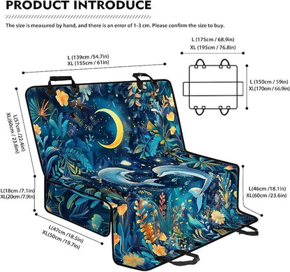 AFPANQZ Moon Dolphin Seat Cover Bucket for Cars