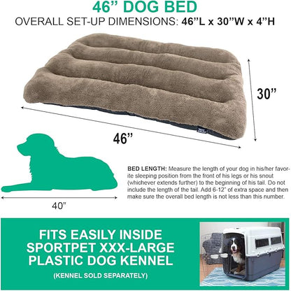 SportPet Designs Waterproof Pet Bed Fits Plastic Kennel 46 inch, (CM-0396-CS01)