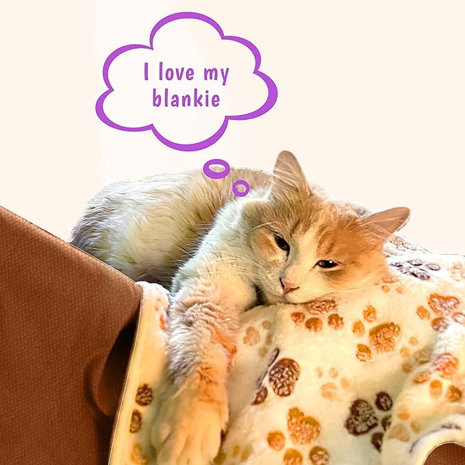 Pet Blankets Calico Beige Collection. Pet Blankets for Cats