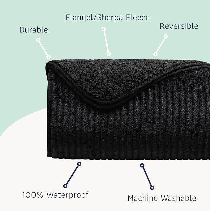 Premium Soft Dog/Cat Waterproof Blanket – Soft Sherpa Fleece 25x30)