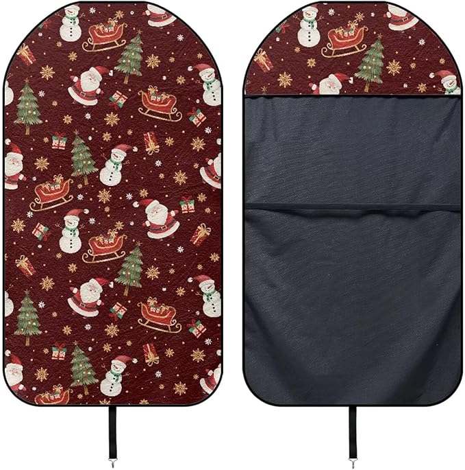Yewattles Red Christmas Pattern Waterproof Seat Protector