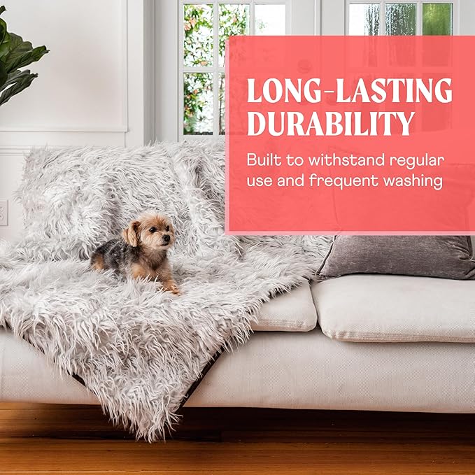 PAW BRANDS PupProtector Waterproof Throw Blanket for Dogs and Cats (60" L 50" W)