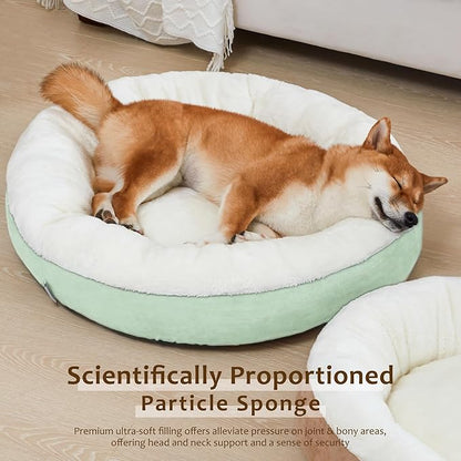 Love's cabin Round Donut Cat and Dog Cushion Bed 30in Pet