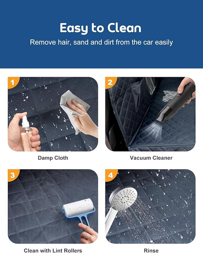 Dog Car Seat Cover for Back Seat Dog Hammock for Car Dog Car Seat Cover Hard Bottom Holds 110lbs