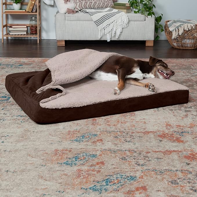 Furhaven Cooling Gel Dog Bed for Large Dogs w/ Removable Washable Cover 95 lbs