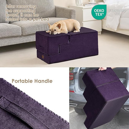 EHEYCIGA Dog Stairs for High Bed 22.5”H 5-Step Dog