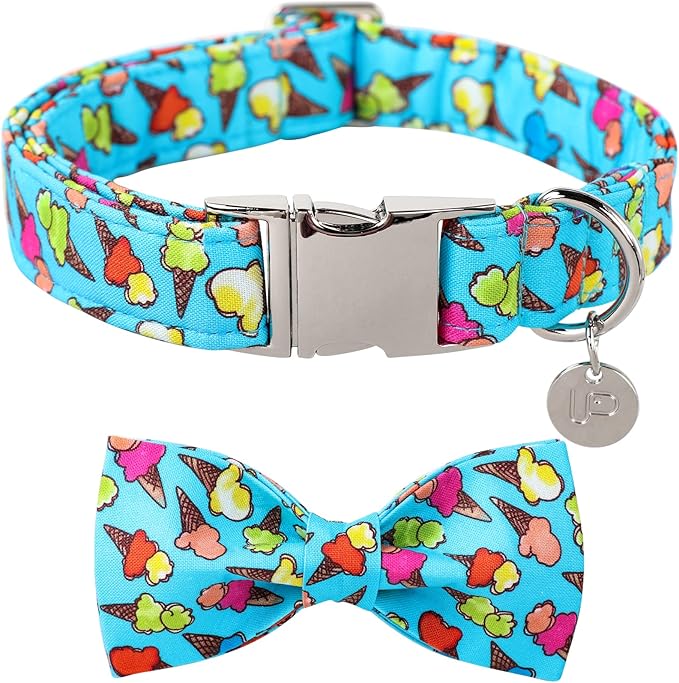 Summer Dog Collar with Bow Tie 16-24in