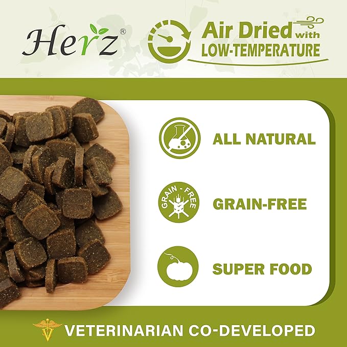 Herz Air-Dried Dog Food – Australian Lamb Recipe 2 lb, Single Pure-Meat, Grain Free, All Natural, High Protein, Limited Ingredients