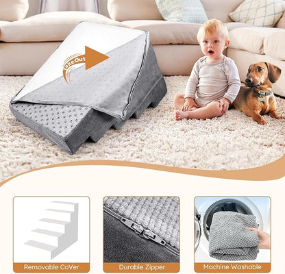 Heeyoo Dog Stairs for Small Dogs 5-Step Dog 23" High