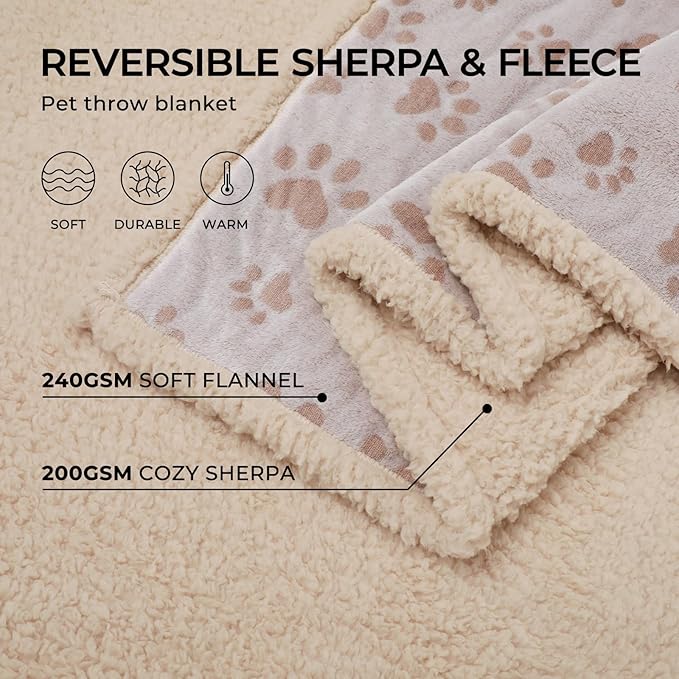 Luciphia Waterproof Pet Blankets for Couch Sofa Bed Medium（57" x 40"）