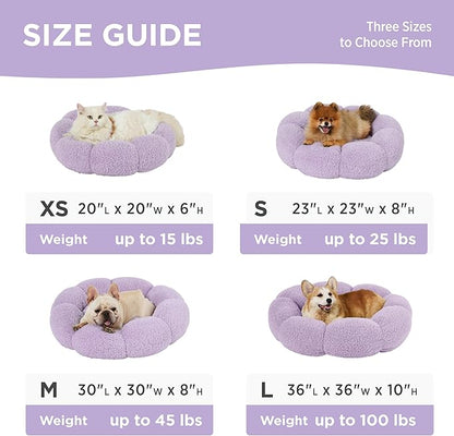 Lesure Calming Small Dog Bed 25 lbs, 23"