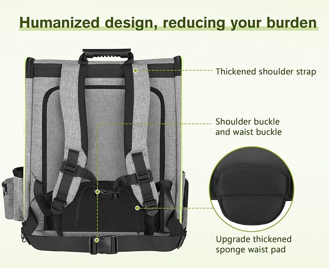 Pecute Pet Carrier Backpack, Large Cat Carrier Backpack Hold Up to 22 Lbs, Expandable cat Backpack with Breathable Mesh for Medium Dogs Cats, or 2 Small Pets, Dog Backpack Carrier for Travel Hiking