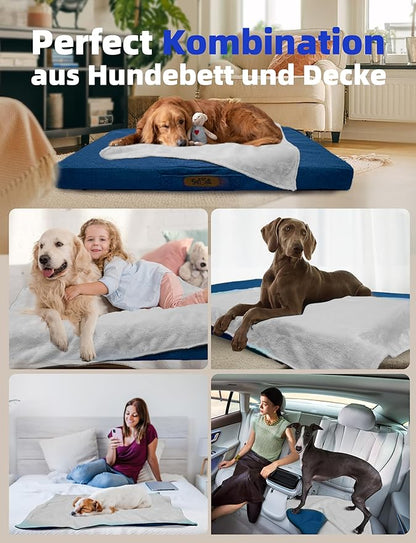 Sytopia Outdoor Dog Beds for Large Dogs with Detachable Blanket (36 x 27 in)