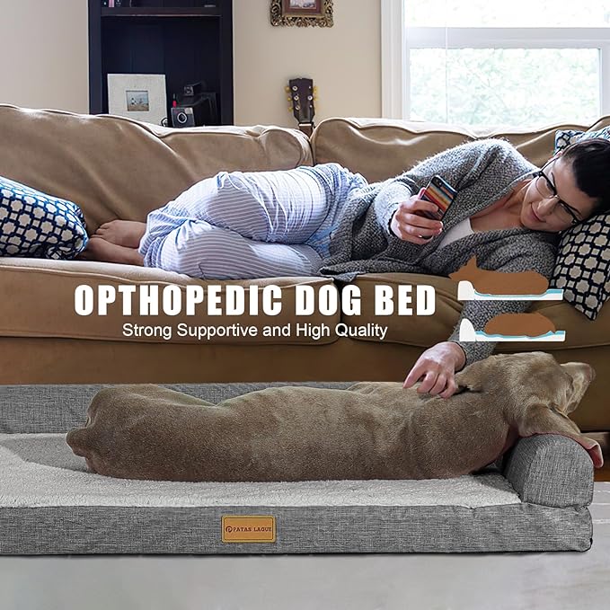Patas Lague Orthopedic XL Dog Bed for Large Dogs 42''X28''