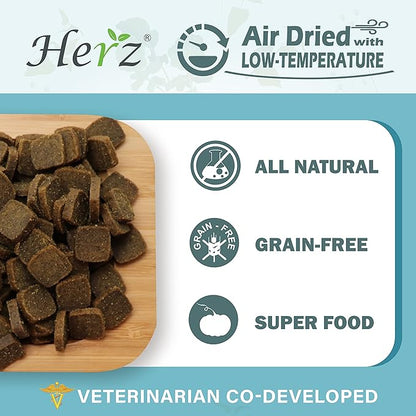 Herz Air-Dried Dog Food – New Zealand Venison Recipe 2 lb, Single Pure-Meat, Grain Free, All Natural, High Protein, Limited Ingredients