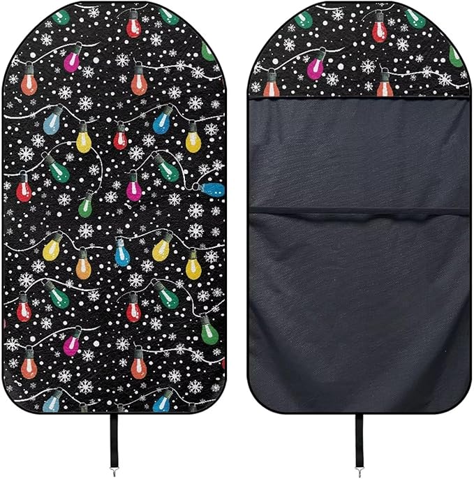 Yewattles Xmas Light Stain Resistant Car Seat Cover