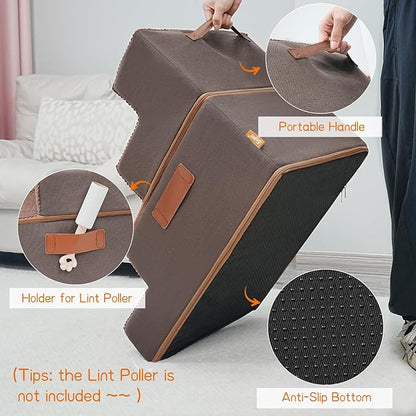 Supet Tall Dog Stairs for Small Medium Large Dogs to Get on Bed