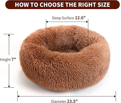 Calming Dog Bed for Large Cats and Dogs 23.5'')